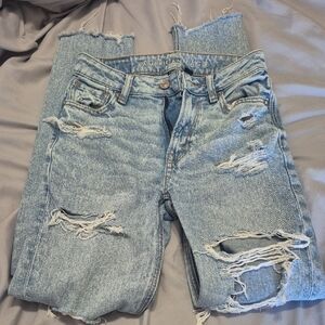 American Eagle Outfitters Women's Distressed Blue Jeans Size 000